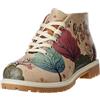 DOGO Femme Cuir Vegan Multicolore Bottines Zippées - Bottes de Mode Décontractées Confortables Faites à la Main, Best Time of the Year Motif