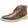 Clarks Dennet Mid Chukka - Stivali da uomo, Marrone scuro Lea, 39.5 EU