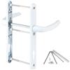 SWAWIS Maniglia per Porta Interne 92mm Bianco, Maniglia Della Porta Set Lega di Alluminio, Lunghezza Totale 250 mm, per Porte d'Ingresso Porte Esterne Porte Interne Porte Finestre