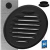 KOTARBAU® Griglia di ventilazione 100 mm con flangia nero con rete aerazione areazione metalica per l'avvitamento rotonda
