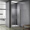 AICA ITALY Box Doccia Nicchia Cabina Doccia Apertura A Battente Vetro Temperato Trasparente Anticalcare 85x195cm