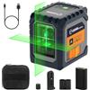 CIGMAN Livella Laser, CIGMAN G02A Cross Livello Laser, Livella Laser Autolivellante 3 Modalità (Autolivellante, Manuale, a Impulsi) Gamma di Lavoro 30M, 25W Ricarica USB, (Batteria Inclusa)