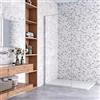 AICA ITALY SRL Walk In Parete per Doccia Vetro Temperato 8mm Anticalcare Trasparente inclusa Barra Stabilizzatrice da 90 cm Tagliabile 120x190cm