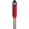 Freud Fresa per rifilare a 2 taglienti diritti in metallo duro HW con cuscinetto lato punta. Codolo gambo A=8 mm, diametro di taglio D=12,7 mm, altezza di taglio h=25,7mm, 42-10408P - F03FR01939