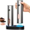 SINZONeu Macinapepe Elettrico, SINZONeu® Set in Acciaio Inox con Base USB-C, 5 Livelli Macinatura, Capienza XL 110ml, Luci LED, per Cucina, Regalo Moderno