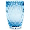 Zafferano Losanghe Tumbler, bicchiere per acqua grigio, fatto a mano con motivo a rombi soffiato (acquamarina)