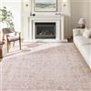 HUGEAR Vintage Tappeto Salotto Rosa Tappeti 240x300cm Soggiorno Antiscivolo Lavabile in Lavatrice Tapette Camera da Letto Sala Ufficio Bambina Bambino Pelo Corto Grande Carpet