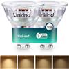 Linkind Lampadina LED GU10 dimmerabile ultra efficiente, 2,5 W equivalenti a 50 W, luce bianca calda 2700 K, lampadina a risparmio energetico dimmerabile 415 Lm, GU10 Classe B, Pacco da 2