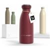 LARS NYSØM Borraccia Termica 350ml in Acciaio Inox | Bottiglia isolata 0.35 litro | Bottiglia d'Acqua a Tenuta stagna per Sport, Bicicletta, Cane (Berry Red, 350ml)