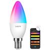 Lepro BC1 AI Smart Lampadina LED E14 Dimmerabile, RGBW e Luce Bianca, 4.9W 470LM, Compatibile con Alexa e Google Home, Controllo Vocale WiFi, Assistente di Progettazione Illuminotecnica AI, 1 pezzo