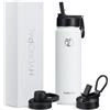 Hydropal Borraccia Termica in Acciaio Inox, Borraccia con Cannuccia 500ml/750ml/1L/1.2L/1.9L, Bottiglia Termica Doppia Parete per Bevande Calde e Fredde, Thermos Senza BPA per Scuola, Sport, Palestra
