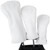 Big Teeth Copritesta per mazze da golf per driver 460CC DR #1 chiusura elastica tutta in pelle PU bianca