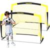 Happy Jump 2 Porte da Calcio 213x152 CM - Con Pallone, Bersaglio, Pompa e Coni | Rete Pieghevole da Giardino per Allenamento Outdoor e Idea Regalo