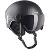 Black Crevice, Kaprun, Casco da Sci e Snowboard, con Visiera Stile Pilota, per Uomo e Donna, Traspirante, Regolabile, S, Bianco Carbonio Opaco/Nero