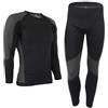 ALPIDEX Biancheria Intima Termica Uomo Funzionale sottotuta Sci Traspirante riscaldante Autunno Inverno, Taglia:S/M, Colore:Nero-Grigio
