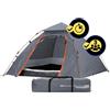 Lumaland Tenda da campeggio pop-up | tenda a cupola per 2-3 persone 215 x 195 x 120 cm | 4 stagioni | tenda da trekking e festival | leggera, impermeabile e robusta | montaggio semplice, veloce