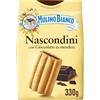 Mulino Bianco Biscotti Frollini Nascondini con Cioccolato da Mordere, Senza Olio di Palma, Colazione Ricca di Gusto, 330 g (Confezione da 2)