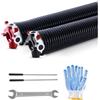VEVOR Molle di Torsione per Porte da Garage, Coppia di Φ6,35 x Φ50,8 x 787 mm, 16000 Cicli, Rivestimento Elettroforetico Nero per SostituI, con Barre di Avvolgimento, Guanti e Chiave di Montaggio