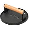 joeji's Kitchen Pressa per Hamburger in Ghisa - Forma Rotonda Antiaderente con Manico in Legno - Robusto Smash Burger Patty Press