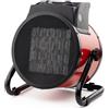 Orbegozo FHR 3050 A,termoventilatore, ceramica professionale, 3000 W, 2 potenze di calore, controllo della temperatura regolabile, protezione da surriscaldamento, posizione ventola, colore rosso