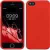 kwmobile Custodia Compatibile con Apple iPhone SE (1.Gen 2016) / iPhone 5 / iPhone 5S Cover - Back Case per Smartphone in Silicone TPU - Protezione Gommata - rosso fluo