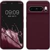 kwmobile Cover per Google Pixel 8 Pro Custodia - Back Case per Smartphone in Silicone TPU - Protezione Gommata - viola bordeaux