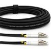 Elfcam® - 70M/229.6ft Cavo Fibra Ottica con Armatura in Acciaio Corrugato LC/UPC per LC/UPC OM3 Multimodale Duplex 50/125um LSZH, Adatto per Installazioni Esterne e Interne, Nero, 70M