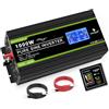 NOVOPAL 1000W Onda Sinusoidale Pura Power Inverter DC 12v in AC 220v con Display LCD Intelligente-2 EU Presa con Uscita USB and 5 Metri di Telecomandoper per Camion Camping Macchina da Ca