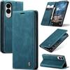 Azororo Cover per Samsung Galaxy S25 Edge 5G, Premium PU Pelle Custodia, Magnetica Carta Fessura Portafoglio Case, Flip Cavalletto Custodia per Samsung Galaxy S25 Edge - Blu verde
