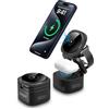 Energizer Caricatore Wireless 15W da Tavolo con Base Magnetica | Stand Pieghevole 65W GaN, Ricarica Rapida USB-C e Multi-Device per iPhone, Apple Watch, AirPods e Android | WCP311