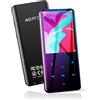 AGPTEK Lettore MP3 da 64 GB, Bluetooth 5.3 con schermo a colori TFT da 2,4 pollici, musica HiFi con altoparlante, pulsanti touch, radio FM, e-book, registrazione, timer sleep, supporto fino a 128 GB,