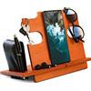 LAC EVERYTHING EVERYWHERE Docking Station Legno - Idee Regalo Papà - Svuotatasche o Portaoggetti Scrivania Regalo Uomo Compleanno (Cherry)