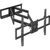 BONTEC Supporto TV Parete Full Motion 60-110 Pollici, Braccio Porta TV Girevole Inclinabile, Supporto Per TV A Muro VESA 800x600 Mm, Estensione 101,6 Cm, 125 Kg, Per Soggiorno, Home Cinema E Ufficio