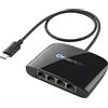 Cable Matters Switch USB C a Gigabit Ethernet a 4 porte (adattatore USB C a Ethernet a 4 porte) USBC e 3 porte Thunderbolt compatibile con Dell XPS, HP Spectre x360, Surface Pro 7 e altri