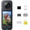 Insta360 X4 Pack Azione - Action Camera impermeabile 8K a 360°, video grandangolare 4K, bastone invisibile per selfie, protezioni per lenti rimovibili, modifica AI, stabilizzazione, nessuna scheda