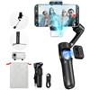 hohem iSteady V3 Stabilizzatore Smartphone - Stabilizzatore cardanico a 3 assi, tracker AI magnetico, controller rimovibile, asta estesa e treppiede integrati, pieghevole, per streaming live, vlog
