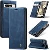 Azororo Cover per Google Pixel 7 Pro 5G, Premium PU Pelle Custodia, Magnetica Carta Fessura Portafoglio Case, Flip Cavalletto Custodia per Google Pixel 7 Pro - Blu