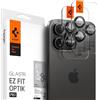 Spigen Protezione Fotocamera compatibile con iPhone 14 Pro, iPhone 14 Pro Max, 2 Pezzi, Nero, Anello Individuale, Durezza 9H Pellicola
