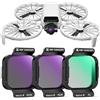 K&F CONCEPT 3 Pezzi Set di Filtri CPL ND per DJI Flip, Polarizzatore Circolare + Densità Neutra, con Filtro CPL ND8 ND16, Vetro Ottico HD Multistrato/Telaio in Alluminio, Drone Lens Accessori