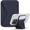 MOFT Snap Portafoglio Magsafe per iPhone Serie 15 14 13 12, Supporto Magnetico per Telefono in Pelle Vegana con 3 Angoli di Visione, Forza Magnetica Migliorata (Blu Profondo)