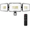 MEIKEE 70W Faretto con Sensore di Movimento 6580LM 6500K Bianca Fredda IP66 Impermeabile con Telecomando 10 Luminosità 4 Modalità 3 Timer Faro led da Esterno per Giardino Cortile Garage