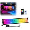 T-SUN RGB Faretto LED Esterno, 72W Barra LED RGB, Faretti Colorati Intelligente con Telecomando/APP/Memoria/Timer/Impermeabile IP66 per Scenari Bar Festa Giardino