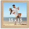 Victor cornice portafoto "Klee" beige 15x15 cm - legno - design semplice e moderno - decorazione per la casa