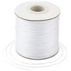 Craftdady 160 metri 0,5 mm corda intrecciata in poliestere cerato corda per gioielli fai da te artigianale macramè per perline corda con rocchetto, bianco