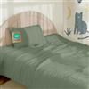 Dreamzie Set biancheria da letto per bambini 135x100 cm + 1 federa 40x60 cm | 100% Cotone · Copripiumino in garza di cotone · Certificato Oeko-TEX - Colore Verde