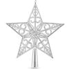 TK Gruppe Timo Klingler Puntale per albero di Natale a forma di stella, ornamento natalizio in argento (Ornamento a stella in argento)