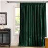 PONY DANCE Tenda Velluto Oscurante da Interno 1 Pezzo L 300 x A 240 cm Tenda Verde Scuro con Fettuccia per Soggiorno Curtains Termiche Isolanti per Camera da Letto