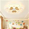BLMYL Lampada da soffitto LED Lampada da soffitto per bambini a forma di fiore Illuminazione da soffitto in legno Dimmerabile 3000K-6000K 48W 50cm plafoniera cameretta bambini per soggiorno