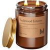 M&SENSE Candela Profumata Grandi 550g Eucalipto Menta, 110H Dura, Naturali Non Tossico Aromaterapia, Vintage Candele Bomboniere, Autunnali Regalo per Donna/Compleanni/Natale