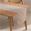 GAMUSI Runner da tavolo rettangolare antimacchia impermeabile Vichy a quadri 45 x 170 cm al tatto tessuto cotone traspirante e morbido, colore tortora